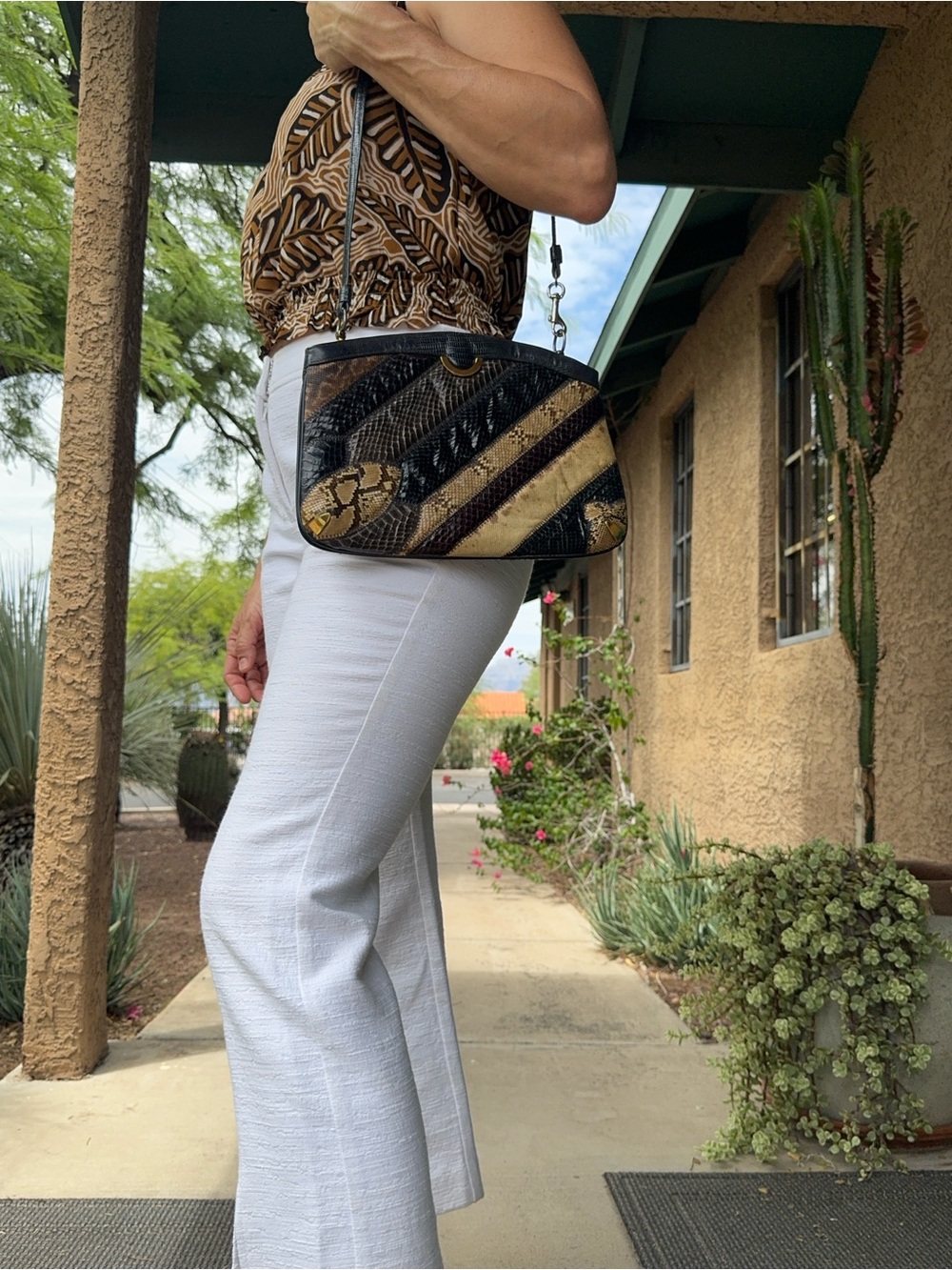 Bags by Supreme leather snakeskin crocodile vintage chain crossbody shoulder bag
